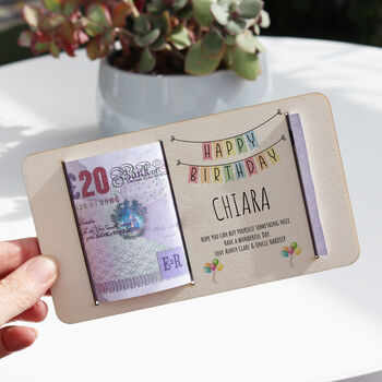 Personalised Birthday Money Gift Holder, 6 of 9
