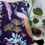 Luxe Embroidered Peacock Cushion, thumbnail 2 of 3