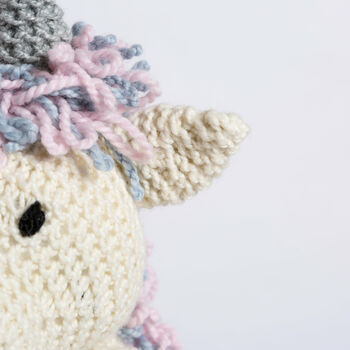 Lucy The Unicorn Knitting Kit, 8 of 12