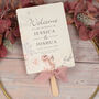 Blush Flowers Wedding Order Of The Day Fan, thumbnail 3 of 5