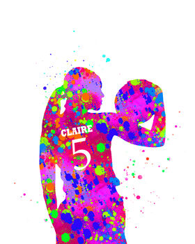 Personalised Women's Basketball Player Print, 4 of 5