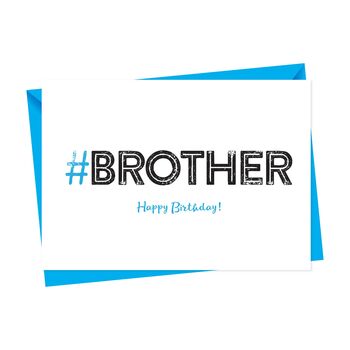 Hashtag Brother Birthday Card, 2 of 3