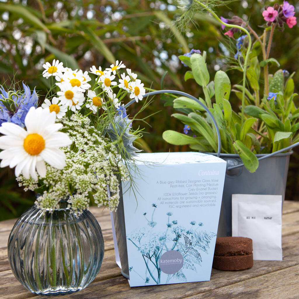 Grow Your Own Wildflower Bouquet And Vase Gift Set, 1 of 12