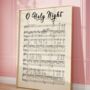 Vintage Music Sheet Poster O Holy Night Carol Lyrics, thumbnail 6 of 8