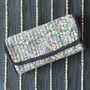 Quilted Block Print Toiletry Roll Up Pouch: Travel Kit, thumbnail 4 of 12