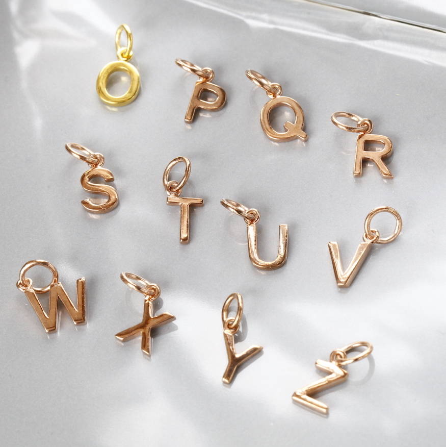 Rose Gold Vermeil Personalised Initial Necklace By Holly Blake