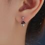 Dangling Mushroom Drop Stud Earrings In Sterling Silver, thumbnail 1 of 11