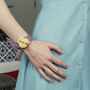 Brown Stripe Cloth Summer Boho Women Wristwatch, thumbnail 1 of 8