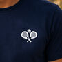 Organic Cotton Padel Logo T Shirt For Men Can Be Personalised, thumbnail 2 of 4