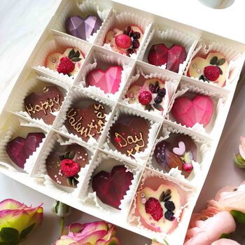 Vegan Chocolate Hearts, Personalised Artisan Gift Box, 2 of 9