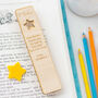 Personalised A* Teacher Wooden Bookmark Star, thumbnail 5 of 6