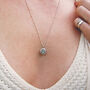 Sunburst Birthstone Necklace In Silver Or Gold, thumbnail 11 of 12