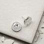 Sterling Silver Hammered Disc Studs, thumbnail 3 of 11