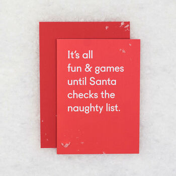 'It's All Fun And Games' Funny Christmas Card, 2 of 6