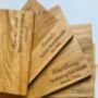 Artisan Oak Wood Personalised Chopping Board, thumbnail 3 of 6