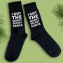 Worst Secret Santa Christmas Socks, thumbnail 1 of 3