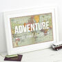 'Adventure Is Out There' World Map Poster, thumbnail 2 of 4