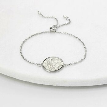 Any Date Personalised Sixpence Coin Bracelet, 10 of 12
