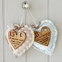 15th Crystal Anniversary Heart With Oak Heart Message, thumbnail 1 of 9