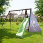 Camelia Wooden Swing Set With Slide, thumbnail 1 of 12