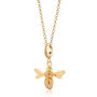 18ct Gold Bee Charm Necklace, thumbnail 2 of 6