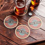 Set Of Four Personalised Retro Style Beer Mats, thumbnail 1 of 3