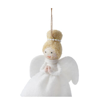 Light Haired Felt Angel Hanging Decoration, 4 of 4