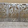 Metal Mandala Flowers Three Panel Set Wall Home Decor, thumbnail 8 of 10