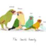 Personalised Parrot Family Print, thumbnail 2 of 2