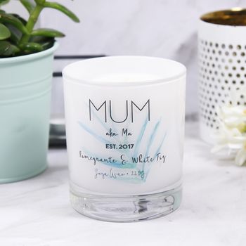 'Mum' Mother's Day Luxury Scented Glass Candle, 4 of 9
