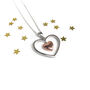 Sterling Silver Heart With Rose Gold Plated Necklace, thumbnail 4 of 8