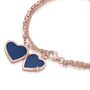 18 K Rose Gold Plated Nugget Heart Locket Bracelet, thumbnail 3 of 5