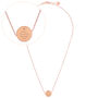 Personalised Heart Rose Gold Toned Disc Necklace, thumbnail 7 of 8