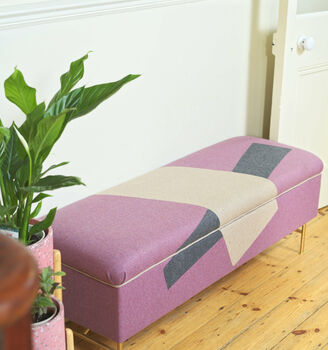Bespoke Fabric Covered Storage Bench, 2 of 12