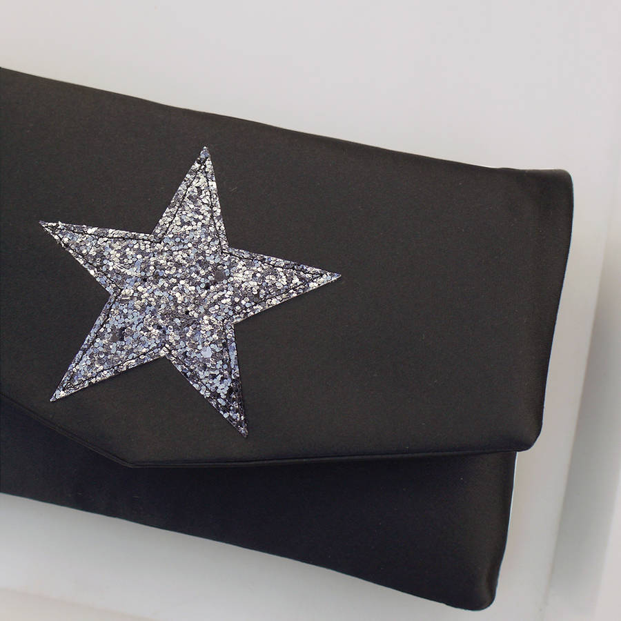 Star Glitter Clutch Choose Your Colours By Emma Gordon London
