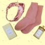 Scented Candle, Cosy Socks And Satin Accessory Giftbox, thumbnail 6 of 8