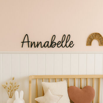 Personalised Wooden Name Sign For Childrens Rooms Nursery, 5 of 6