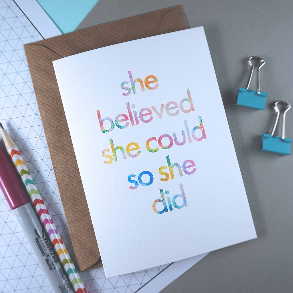 She Believed She Could | Birthday Card For A Friend, 1 of 5