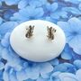 Little Detailed Fox Stud Earrings, thumbnail 1 of 2