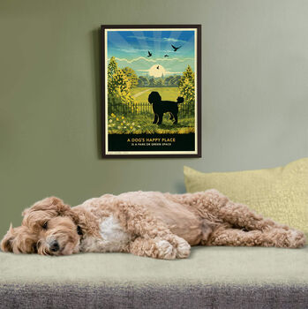 Cockapoo In A Summer Park. Limited Edition Dog Print, 3 of 10