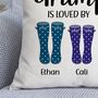 Personalised Welly Relative Loved By Cushion, thumbnail 5 of 5