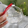 Grandparents First Christmas Bauble Keepsake, thumbnail 4 of 5