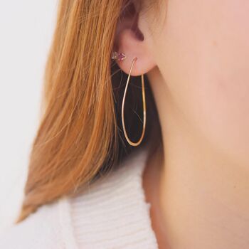 Teardrop Hoop Earrings In 14k Gold Fill, 3 of 9