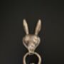 Brass Hare Door Knocker Nickel Finish, thumbnail 7 of 8