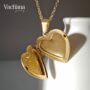 Personalized Heart Pendent Locket Pendant Necklace, thumbnail 2 of 5