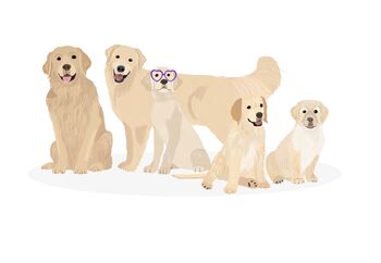 Personalised Dog Breed Family Print, 6 of 6