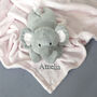 Personalised Pink Blanket And Plush Elephant Toy, thumbnail 3 of 5