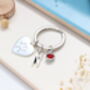 Paw Print Personalised Keyring Pet Lover Gift, thumbnail 5 of 9
