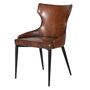 Vintage Faux Brown Leather Dining Chair, thumbnail 11 of 12