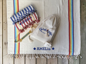 Personalised Towel Shawl 2nd Anniversary Gift For Couple, 4 of 10